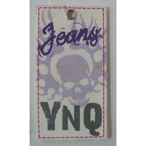 Canvas printed hangtag