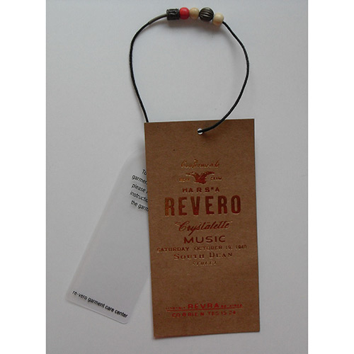 Two pieces of hangtags